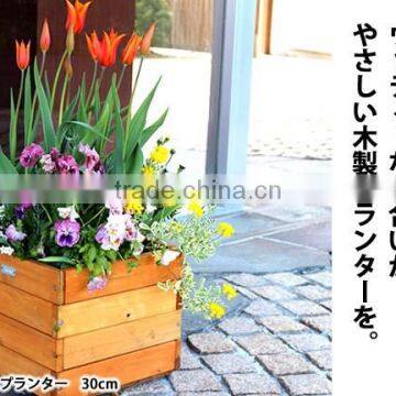 Solid Wooden Flowerpot With