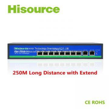 Hisource 8+2 250m Long Distance 48v Poe Switch photo-2