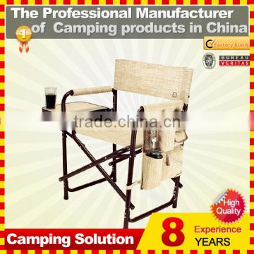 Camping Must-have Folding Director Chair with Side Table