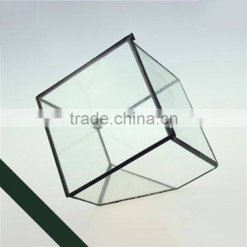 Affirmative flip custom medium beveled glass greenhouse creative geometric micro landscape flowers immortalized glass containers