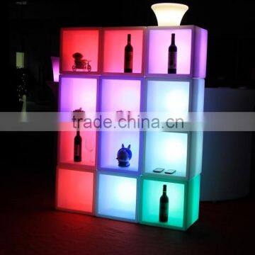 elegant ice bucket with led light, wine pot, led plastic cubic tank