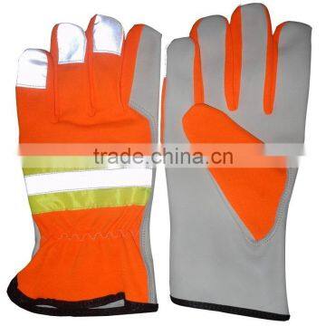 orange reflective gloves