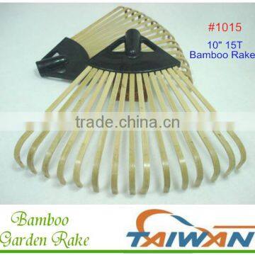 15 Tine Bamboo rake garden rake