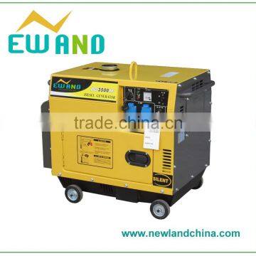3KW-6KW single phase 100% copper wire portable electric start diesel generator
