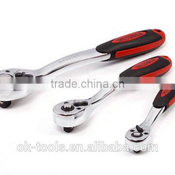 OK-tools China Manufacturer Chrome-molybdenum 72T Ratchet Wrench With Bend & Flat Handle photo-2
