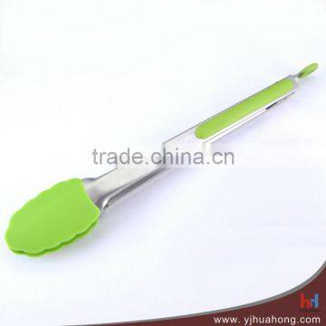 FDA silicone baking tongs,pastry tongs,food tongs with TPR grips handle HFT-S05C