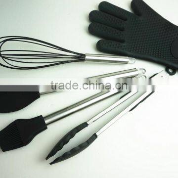 33052 10-pcs Silicone Kitchen Utensil With Stainless Steel Handle