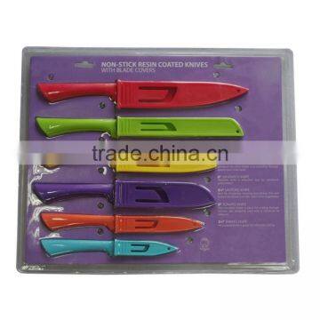 6pcs Colorful Kitchen Knife Set With Blade Covers photo-2