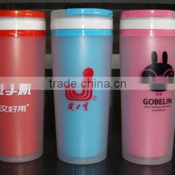 Oem Cheap 300ml Portable Double Layer Plastic Space Drinking Water Bottle Cup as Seen on tv photo-2