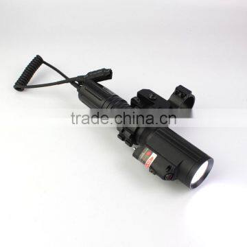 Tactical Professional Hunting 1000 Lumens CREE T6 LED Flashlight With Strobe Light Attached With Red Laser Sight photo-3