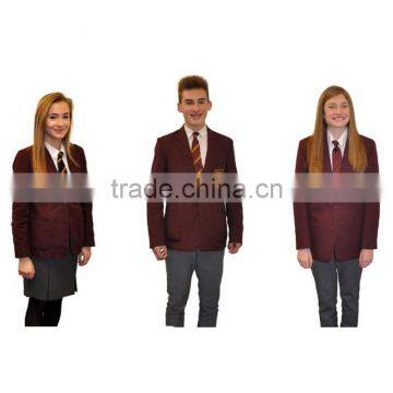 Different colors school uniform blazer for international school uniform design