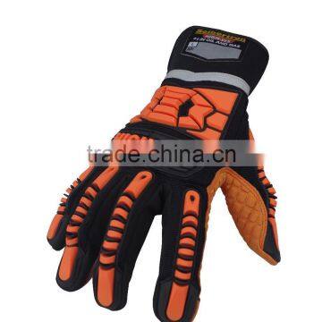 CE 4131 Heat Resistant GEL Padded Oil Channel Anti Slip Shock Absorption Oil and Gas Impact Resistant Safety Gloves