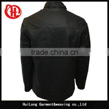 Custom Quality Cool Winter Men pu Leahter Jacket With Pocket photo-3