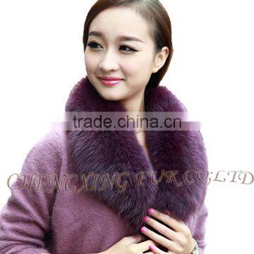Collar-F11A Women Detachable Collar For Coat Real Fox Fur Collar photo-2