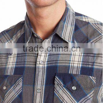 Wholesale Dress Shirt Men Plaid Stylish Flannel Shirts photo-4