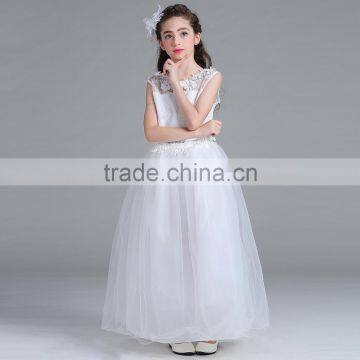 2017 New Design Baby Girl Wedding Dress Lace Hollowed Out Wedding Dress photo-6