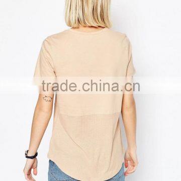 China Wholesale Factory Women's Clothing Blank T-shirt for Women photo-2