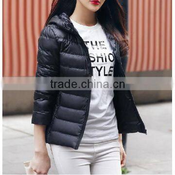 2015 European Woman Short Pure Color Short Duck Down Jacket photo-2