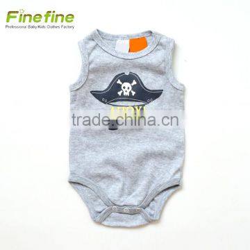 Eco Friendly Baby Clothes Unisex Sleeveless Organic Baby Romper photo-3