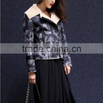 2015 Fashion Show Style Real Merino Sheep Fur Coat Women Sheep Shearing Fur Jacket Winter Thick Sheep Fur photo-4