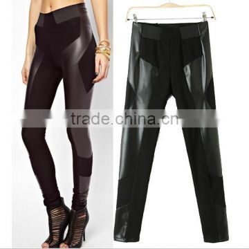 EY0020L Stylish Women Tall waist splicing pencil leggings