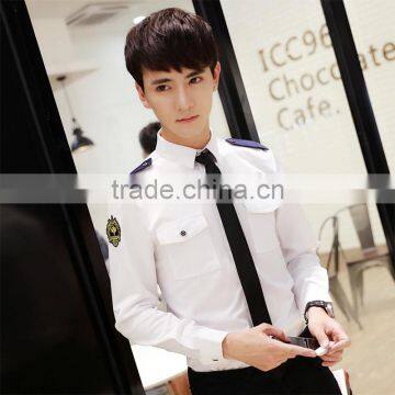 Juqian Cheap Fashion High Class OEM Cotton Man Airline Pilot Uniform Shirt Long Sleeve White Pilot Uniform Shirts Wholesale photo-3