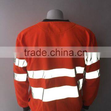 100% Polyester Inner Brush Fleece hi Vis Sweatshirt Meet EN ISO20471 photo-4