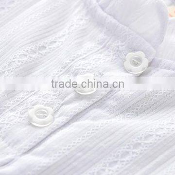 Wholesale Plain White Girl Sleeveless Shirt Little Girls Cute Blouse photo-4