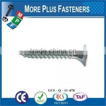 Made in Taiwan Yellow Zinc Black Phosphate Coarse Phillip Twin Fine Thread Zinc Drywall Screw photo-3