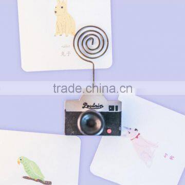 Novel Cute Clock Camera TV Telphone Shape Name Card Paper Photo Clips Stand Holder Resin Craft for Logo Custom photo-4