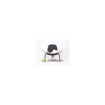 Three-Legged CH07 Shell Living Room Lounge Chairs Natural Black / White