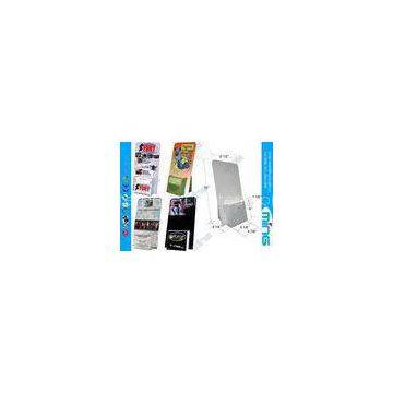 Advertise Black Cardboard Display Stands Wide Pocket Counter Display