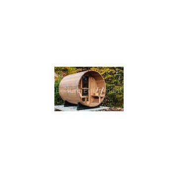 Custom circular dry heat sauna cabins for home / garden / green roofs