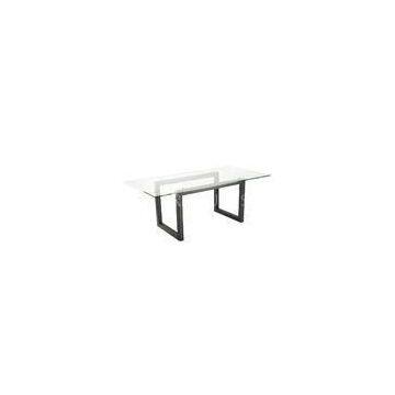 Transparent Rectangle Table Top Glass For Office Easy Cleaning