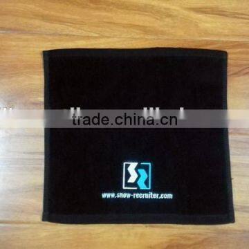 100% cotton black Square towel makeup remover towel black