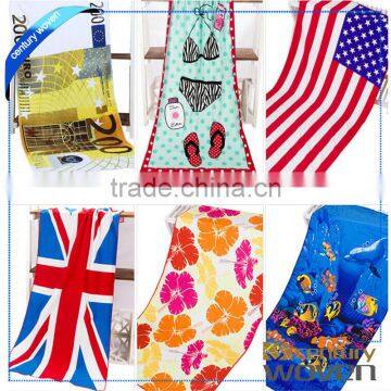 China supplier Custom Reactive Printed Microfiber Beach Towel