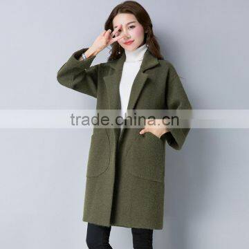 B41001A 2017 new fashion women autumn and winter wool long coat
