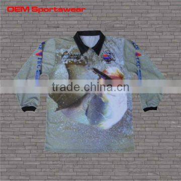 Professional long sleeve sublimated tournament fishing jersey