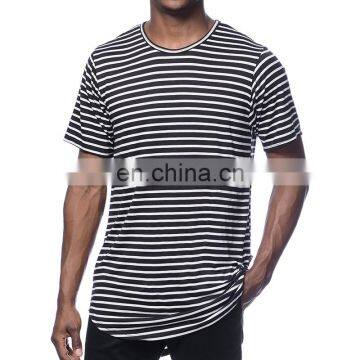 Popular 2017 Long Black Striped Tee