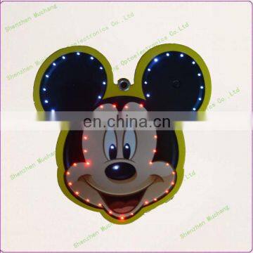 soft pvc material flashing led logo badge supplier