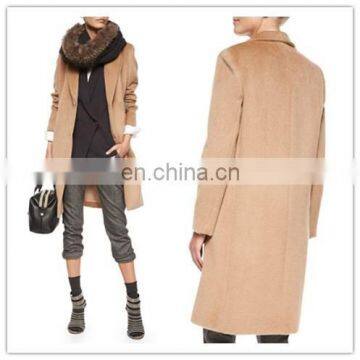 New Italy fashion high qualit full length fitted women cashmere casual woolen coat