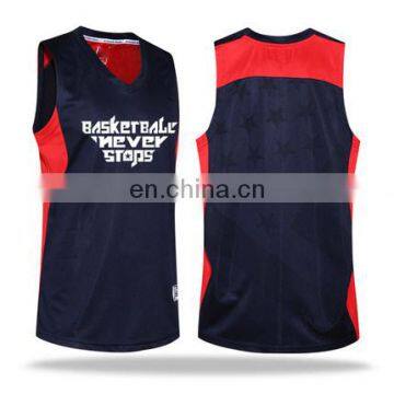 OEM Boy Students Basketball Jersey Black Color Design2016 photo-3