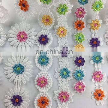 2017 Multicolor Flower Fancy Lace Design for Grament and Home Textiles photo-3
