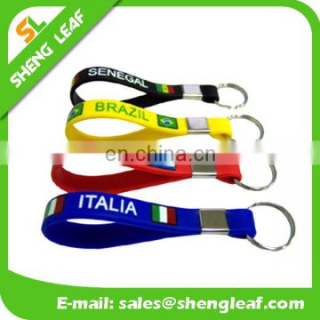 Promotional Printed Custom Silicone Wristband Keychain