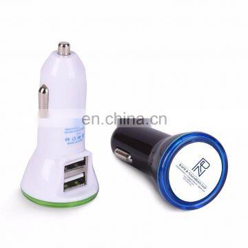 Hot mini custom usb LED car charger for Apple mobile phone