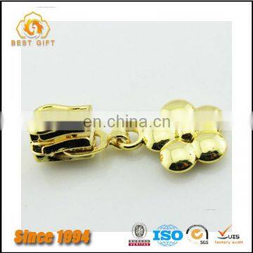 Guangdong Factory Wholesale Custom Garment Accessories Jacket Gold Metal Flower Zippers photo-4