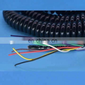 spiral cable power cord/spiral cable protector Low Voltage Flexible Retractable Spiral Spring Coiled Cable