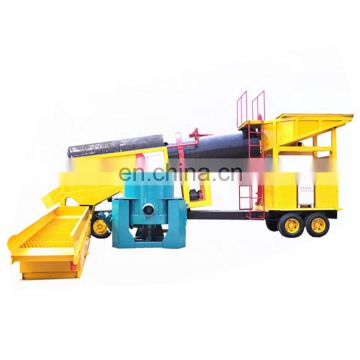 Factory price china mini portable clay gold trommel washing plant