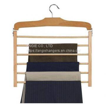 Angie hot selling wooden pants hangers