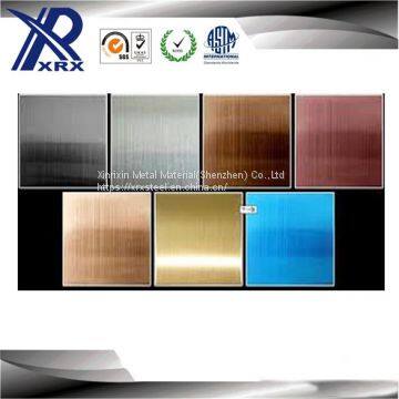 Factory wholesale 201 304 316 430 gold mirror finish color decorative stainless steel sheet